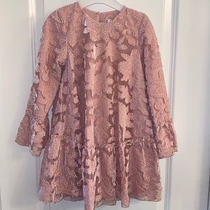 NWT Floral Dusty Pink Lace Dress by Mayoral Sz 6